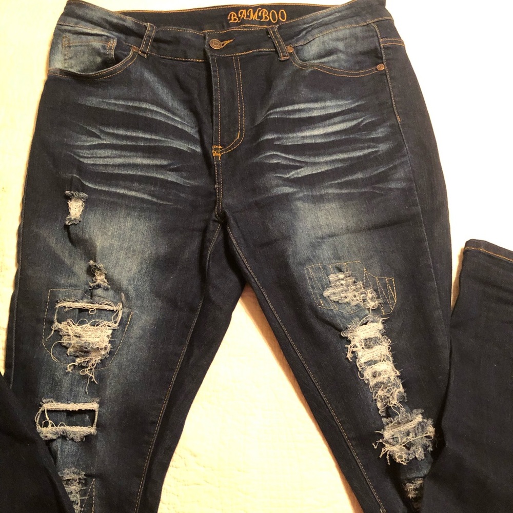 Bamboo skinny jeans